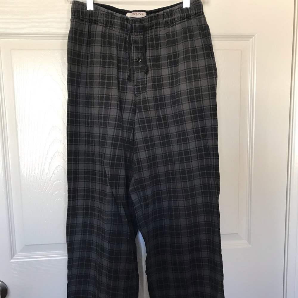 Dark grey & black plaid pajama pants
